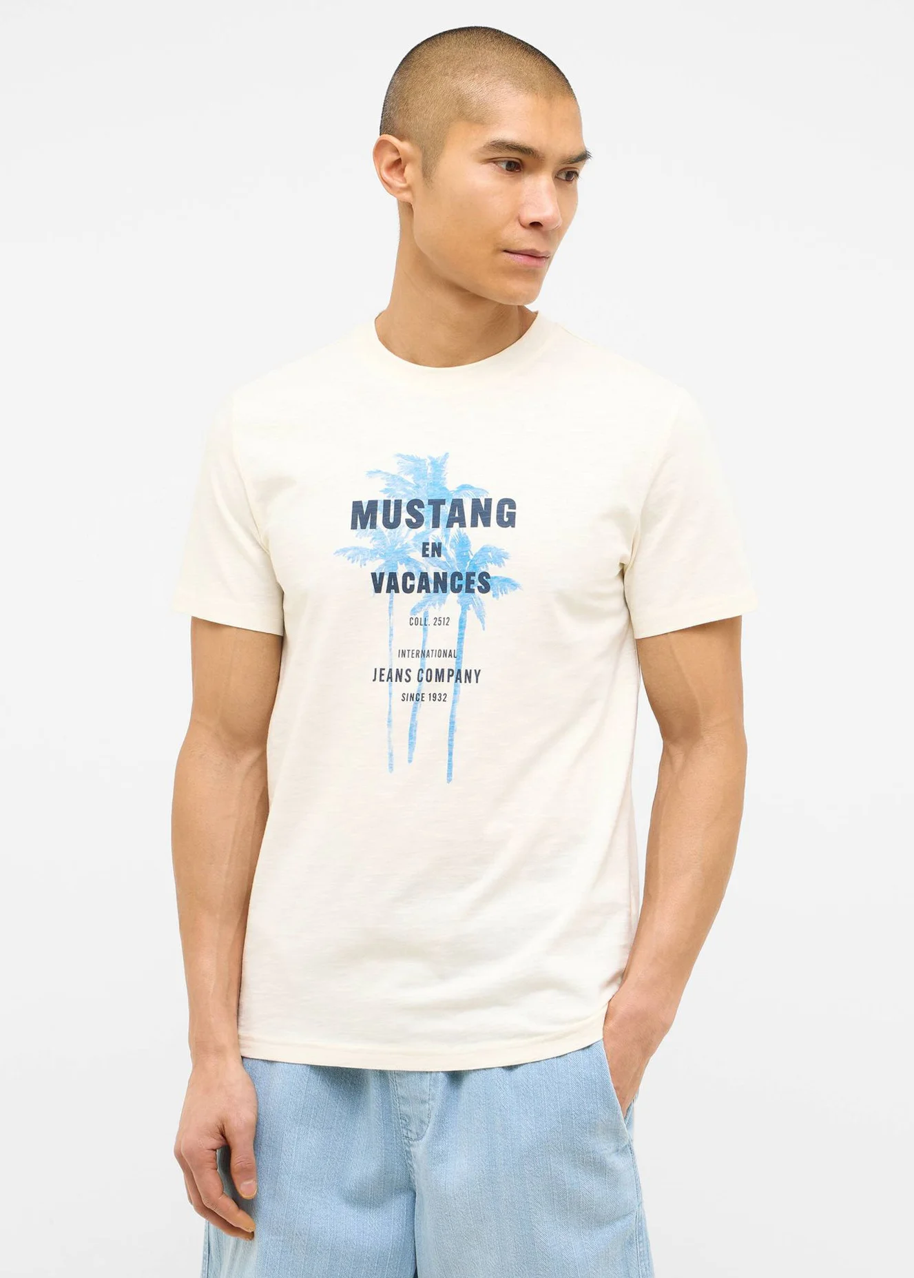 Mustang Austin Whisper White Print
