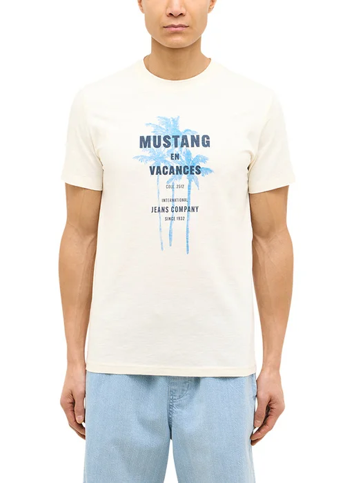 Mustang Austin Whisper White Print