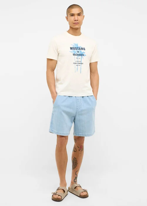 Mustang Austin Whisper White Print