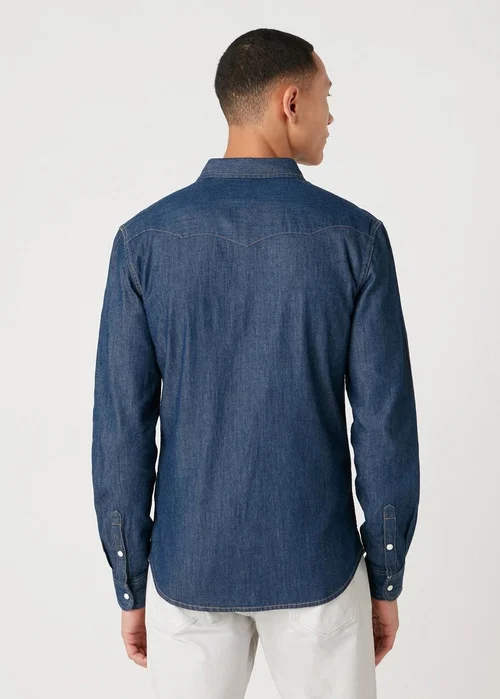 Wrangler Long Sleeve Western Shirt Dark Stone