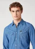 Wrangler Western Shirt Mid Stone