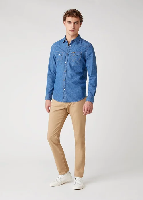 Wrangler Western Shirt Mid Stone