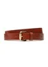 Lee Long Thin Belt Dark Cognac