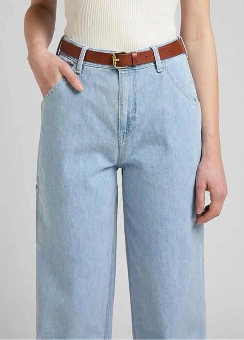 Lee Long Thin Belt Dark Cognac