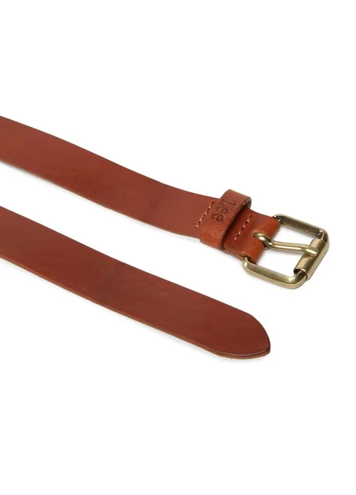Lee Long Thin Belt Dark Cognac