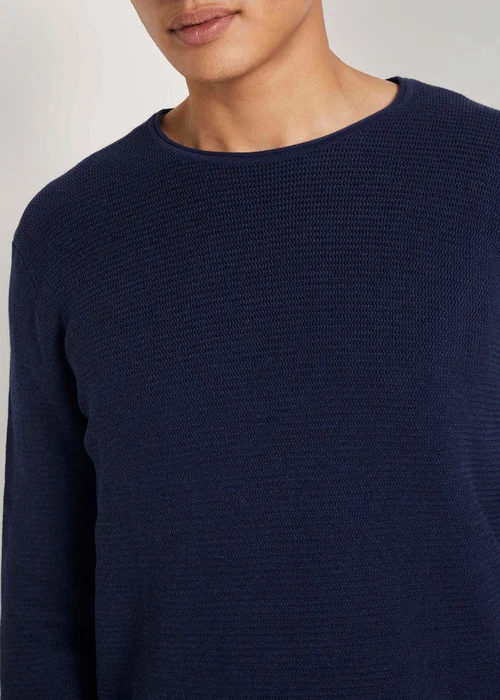 Tom Tailor Textured Sweater Sky Captain Blue Non Solid