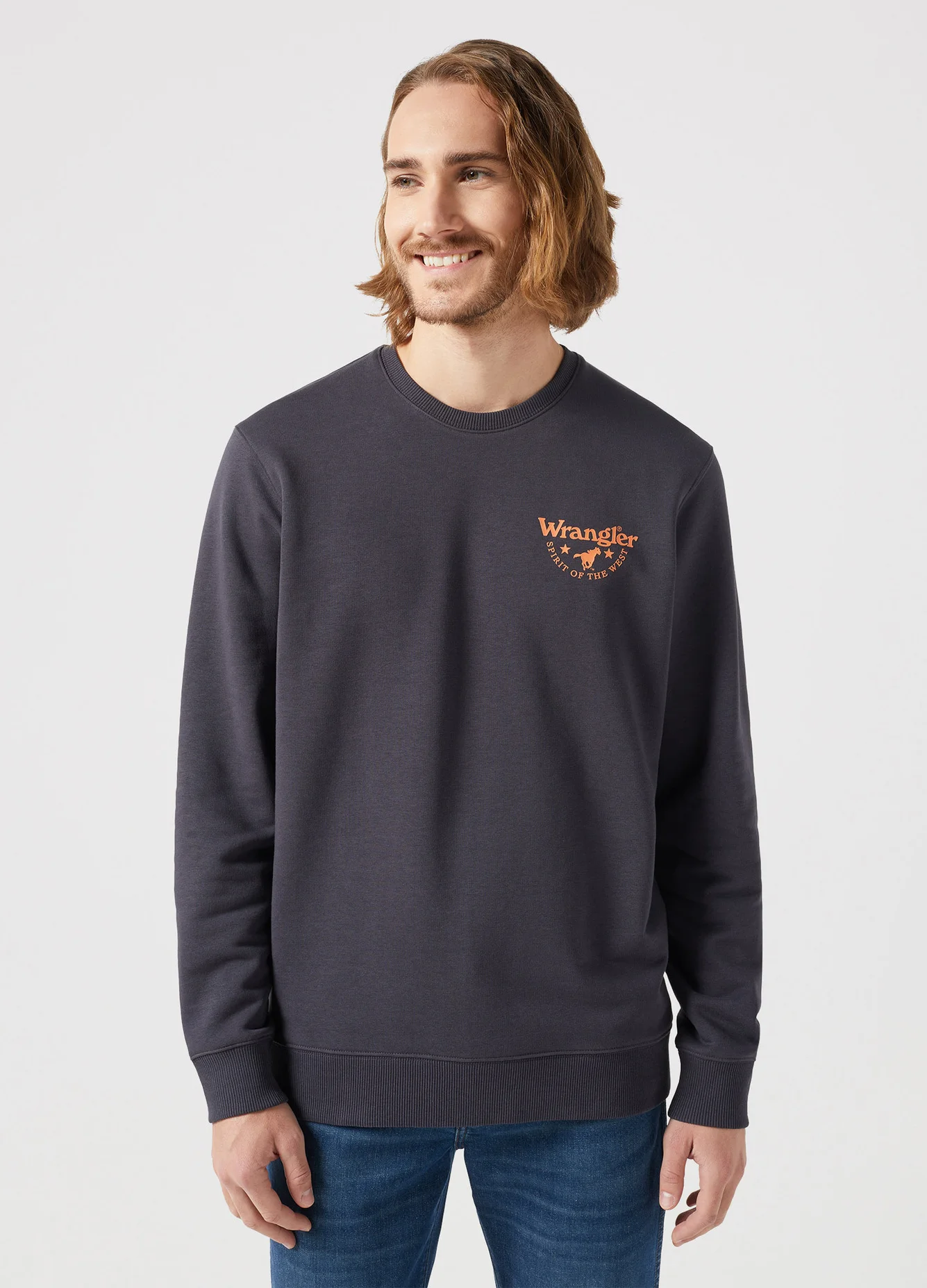 Wrangler Graphic Crew Sweat Faded Black