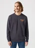 Wrangler Graphic Crew Sweat Faded Black