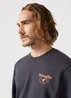 Wrangler Graphic Crew Sweat Faded Black