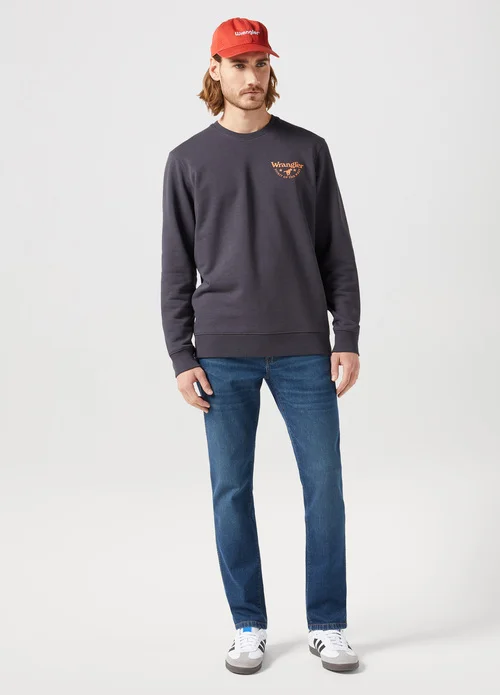 Wrangler Graphic Crew Sweat Faded Black