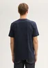 Tom Tailor T Shirt With Logo Print Sky Captain Blue Stripy Inject