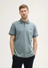 Tom Tailor Piqu Polo Shirt With Stretch Grey Mint