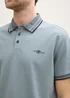 Tom Tailor Piqu Polo Shirt With Stretch Grey Mint