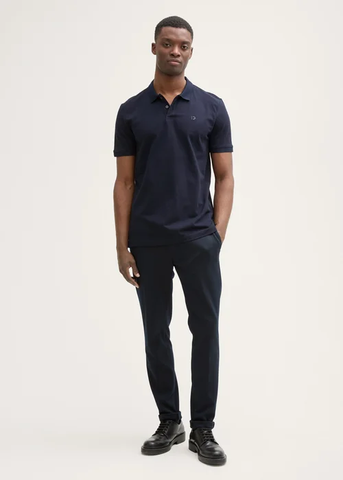 Tom Tailor Cotton Piqu Polo Shirt Sky Captain Blue