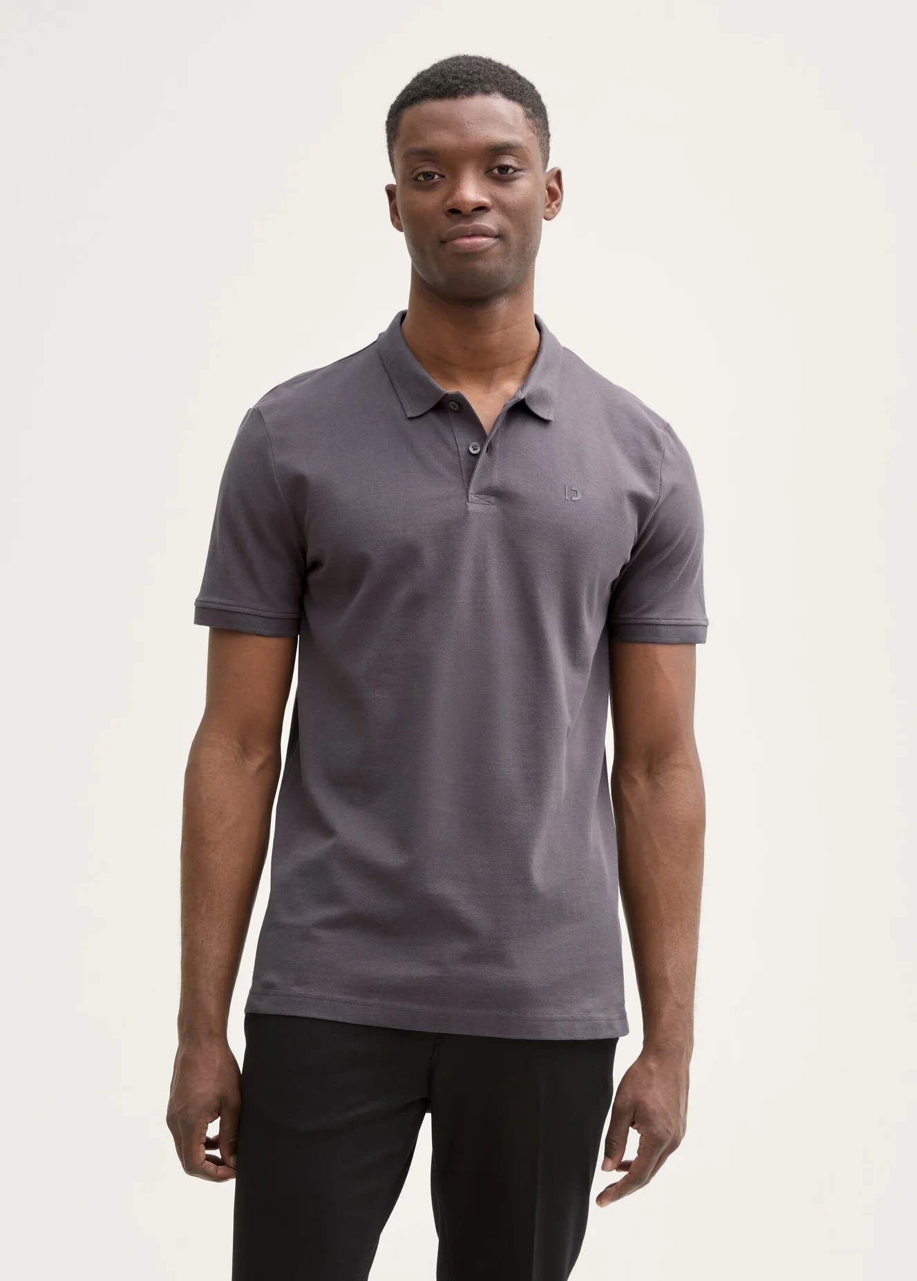 Tom Tailor Cotton Piqu Polo Shirt Pavement Grey