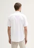 Tom Tailor Regular Fit Short Sleeve Shirt With Linen Content White