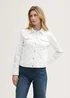 Tom Tailor Denim Jacket With Slit Pockets White