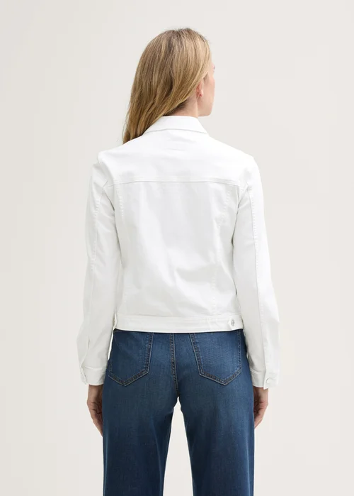 Tom Tailor Denim Jacket With Slit Pockets White