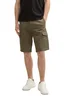 Tom Tailor Cargo Shorts With Pockets Olive Triangle Print