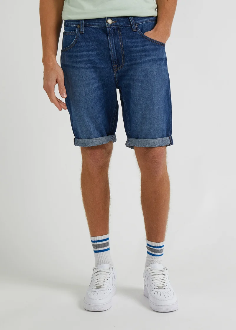 Lee 5 Pocket Short Vcr Dark Worn