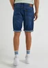 Lee 5 Pocket Short Vcr Dark Worn