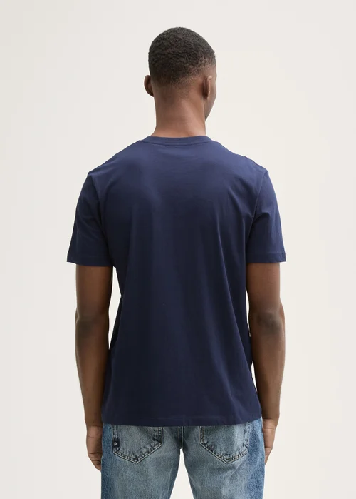 Tom Tailor Basic T Shirt With Logo Print Nautical Navy