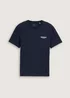 Tom Tailor Basic T Shirt With Logo Print Nautical Navy