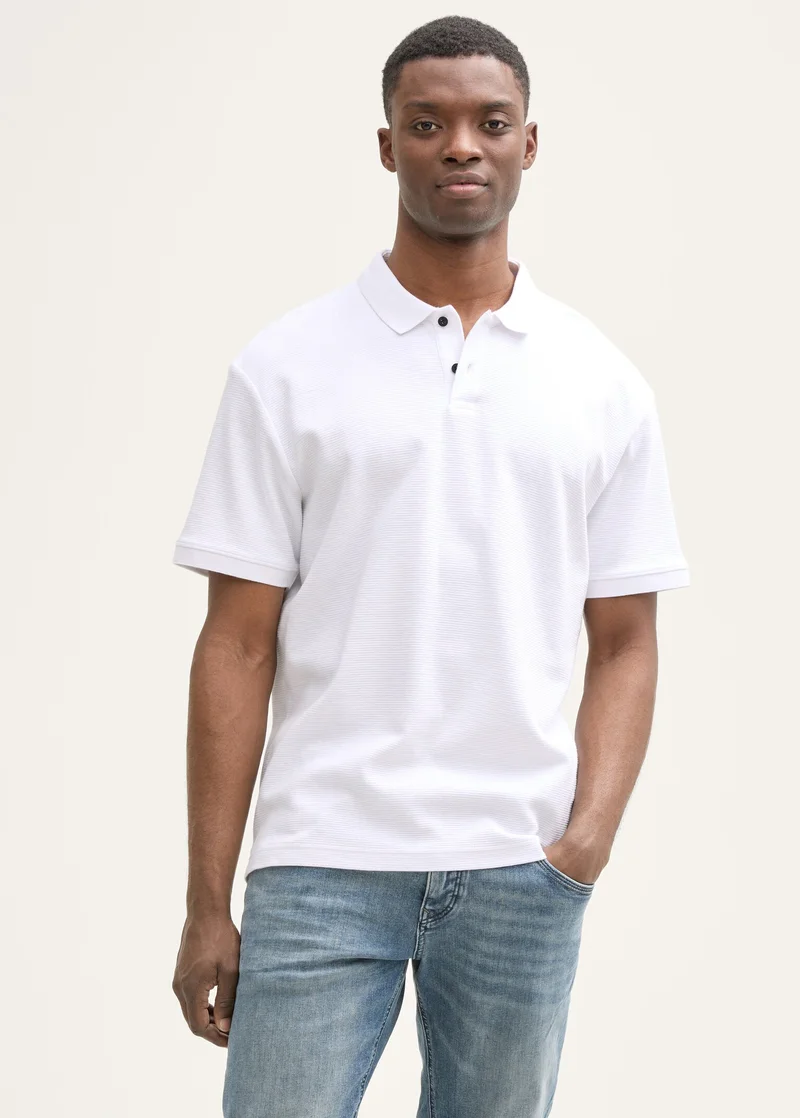 Tom Tailor Relaxed Fit Polo Shirt White