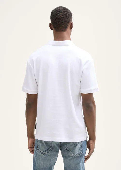 Tom Tailor Relaxed Fit Polo Shirt White