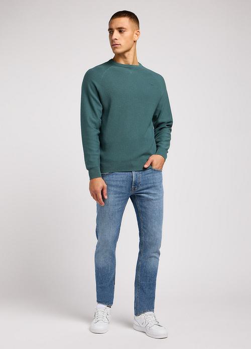 Lee Reglan Crew Knit Evergreen - 112349947