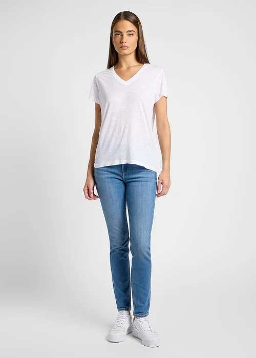 Lee V Neck Tee Bright White