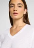 Lee V Neck Tee Bright White