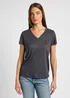Lee V Neck Tee Black