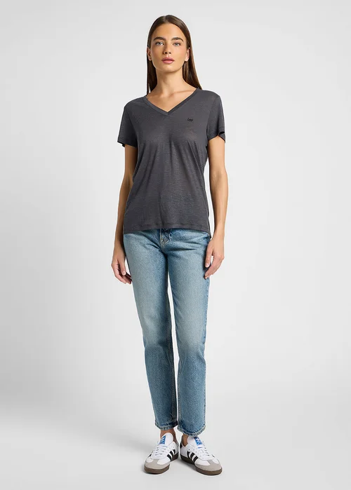 Lee V Neck Tee Black