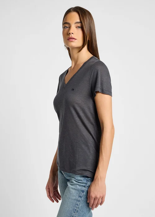 Lee V Neck Tee Black