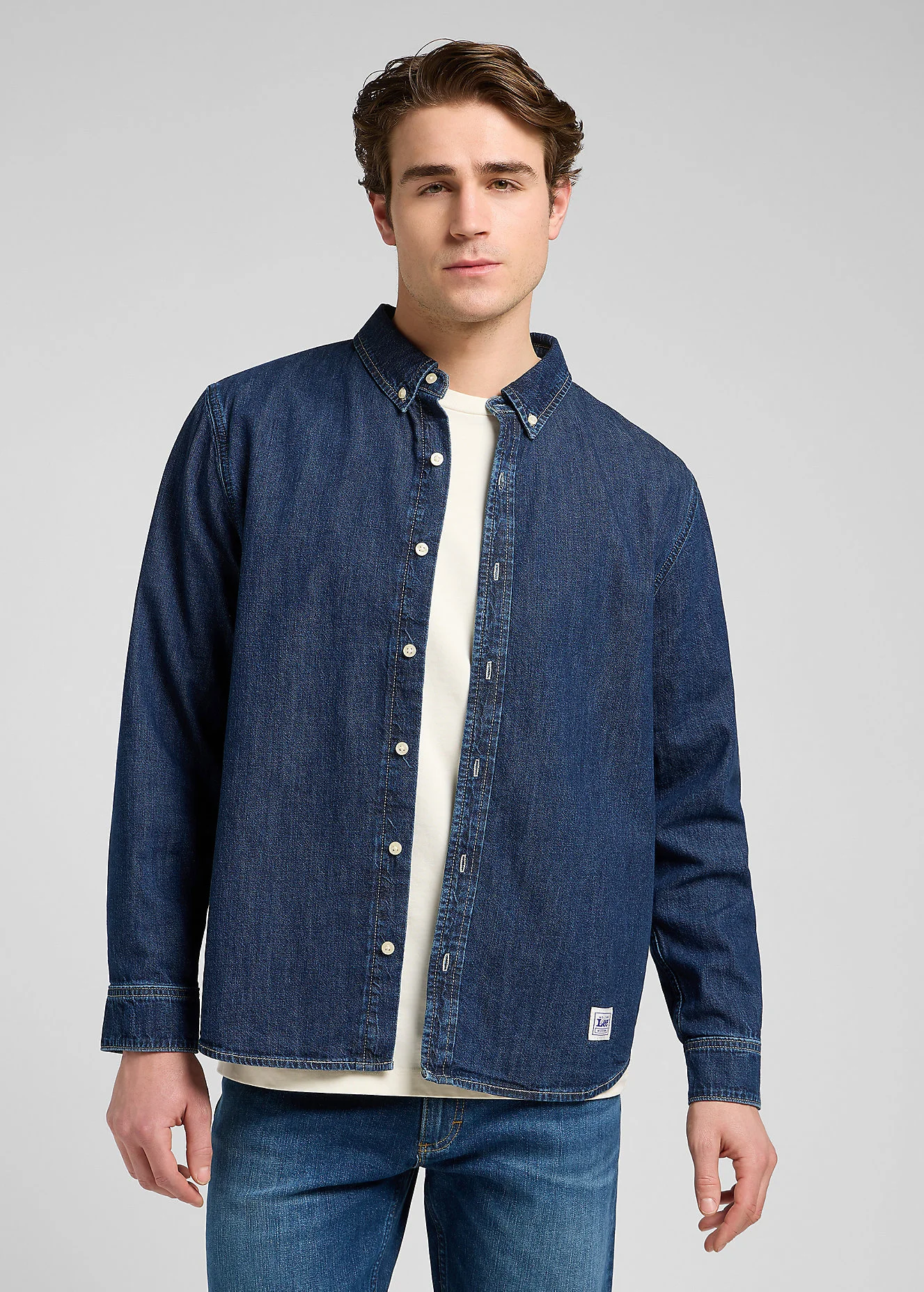 Lee Non Pocket Button Down Blue Ridge