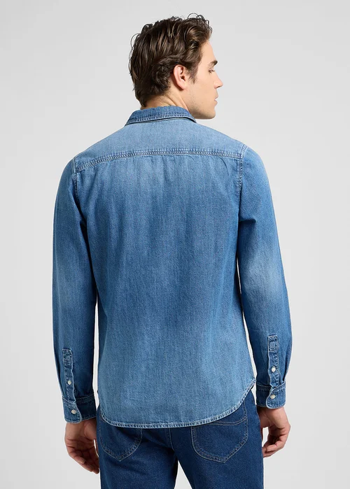 Lee Leesure Shirt Mid Blue Denim