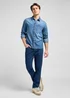 Lee Leesure Shirt Mid Blue Denim