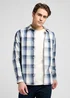 Lee Button Down Shirt Vintage Blue Ombre Check
