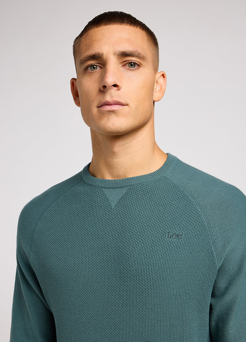 Lee Reglan Crew Knit Evergreen - 112349947