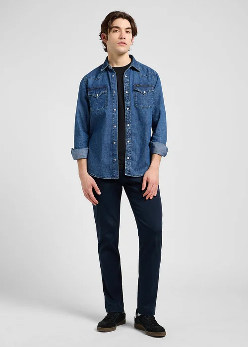 Lee Chino Rivet Navy