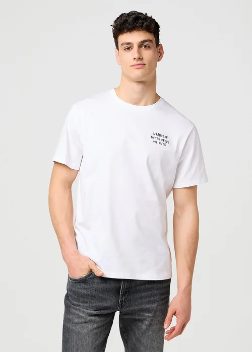 Wrangler Embroidery Tee Worn White