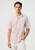 Wrangler Short Sleeve Resort Shirt White Geo