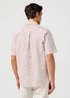 Wrangler Short Sleeve Resort Shirt White Geo