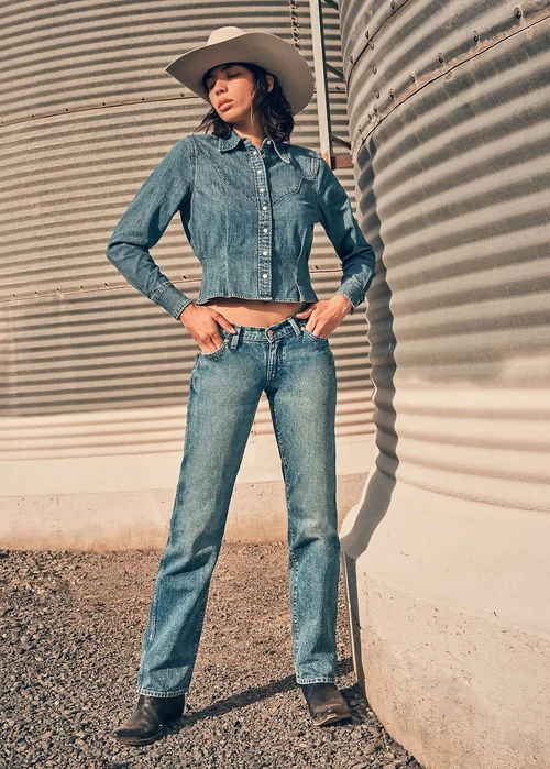 Wrangler Femme Peplum Shirt Light Hand