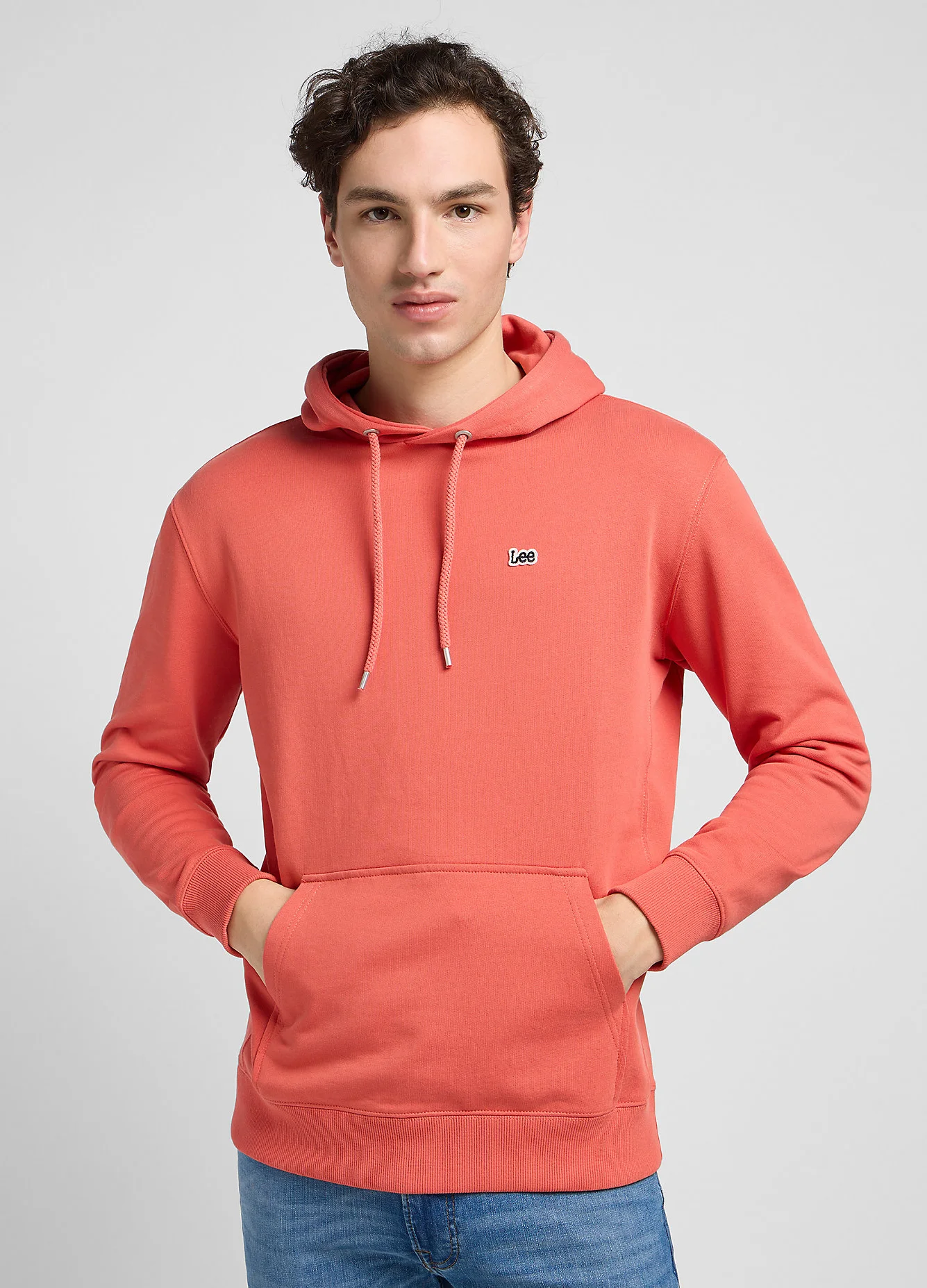 Lee Plain Hoodie Poppy