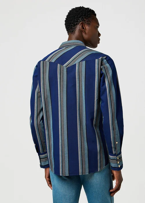 Wrangler Western Indigo Shirt Vintage Blue