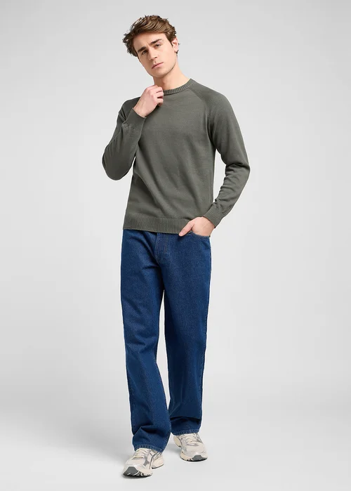Lee Clean Raglan Sweater Olive Gray
