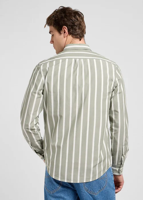 Lee Button Down Olive Stone Stripe