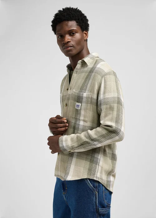 Lee Worker Shirt 20 Oak Moss Plaid Check